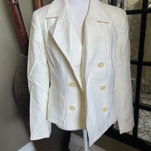 Women’s White J G Hook 8 Wool Jacket Polyester Lining